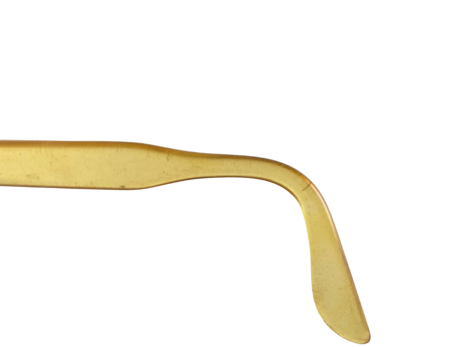 VINTAGE MIDCENTURY CAT EYE TRANSLUCENT YELLOW SUNGLASSES 1960'S MADE IN FRANCE