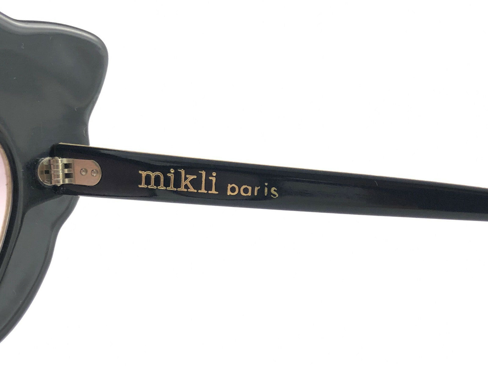 VINTAGE ALAIN MIKLI AM14 PEARL CAT EYE OVERSIZED 1988 SUNGLASSES FRANCE