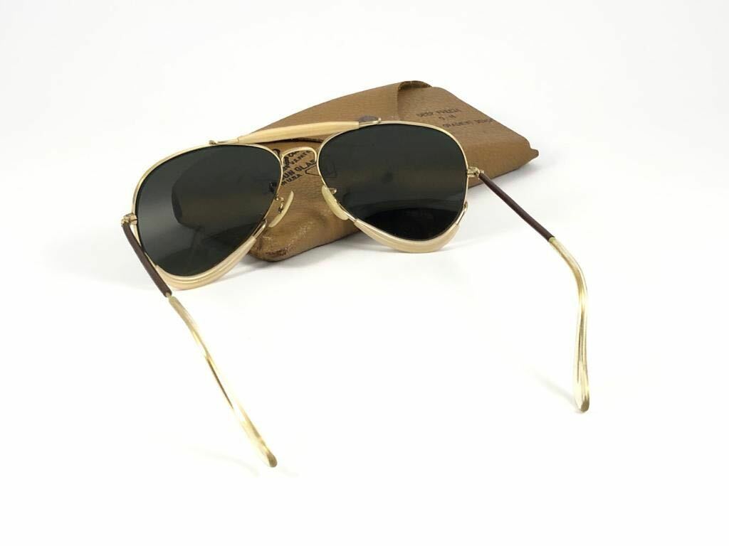 VINTAGE ULTRA RARE RAY BAN DEEP FREEZE DOUBLE MIRROR 12K GOLD B&L SUNGLASSES