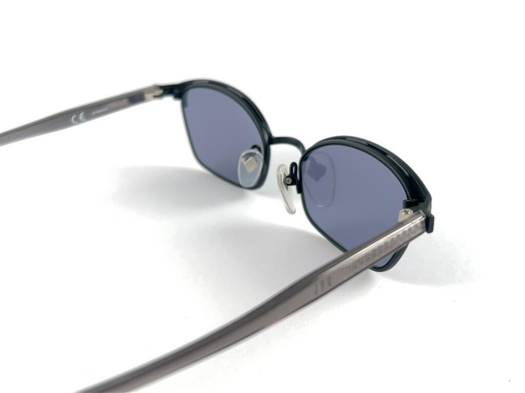 NEW JEAN PAUL GAULTIER SILVER & BLUE CAT EYE  1990'S SUNGLASSES