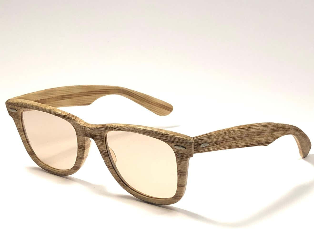 VINTAGE RAY BAN WAYFARER WOODIE DRIFTWOOD EDITION  USA B&L SUNGLASSES