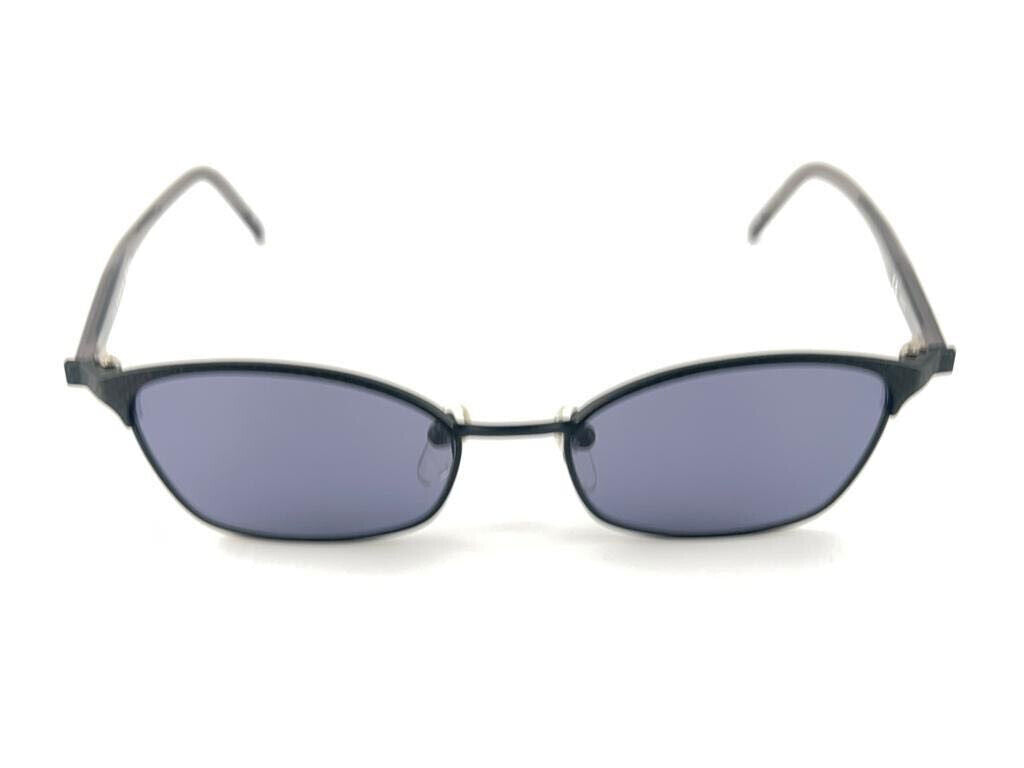 NEW JEAN PAUL GAULTIER SILVER & BLUE CAT EYE  1990'S SUNGLASSES