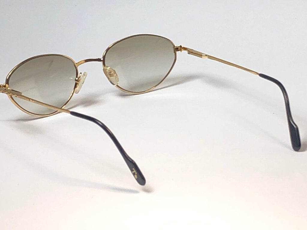 NEW VINTAGE TIFFANY T619 CAT EYE GOLD  PLATED 1980'S SUNGLASSES