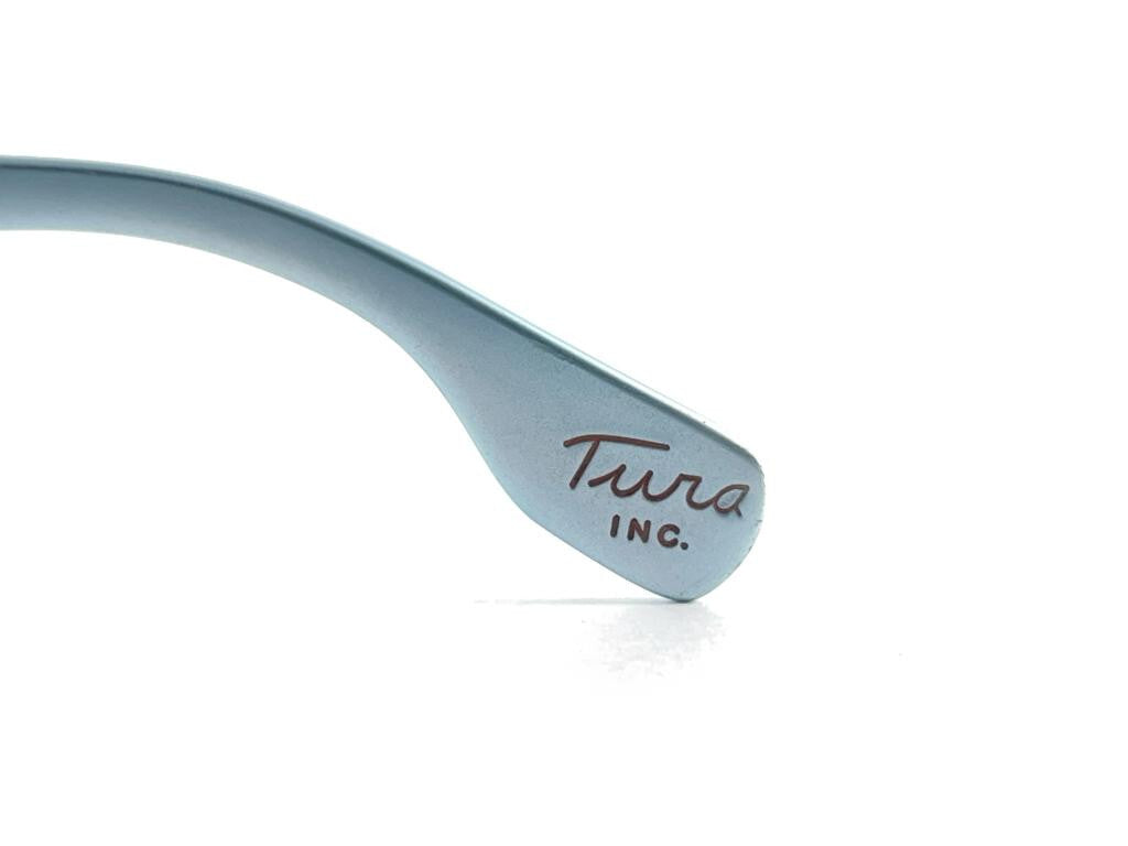 VINTAGE TURA CAT EYE SILVER BLUE FRAME RX 1960'S  SUNGLASSES
