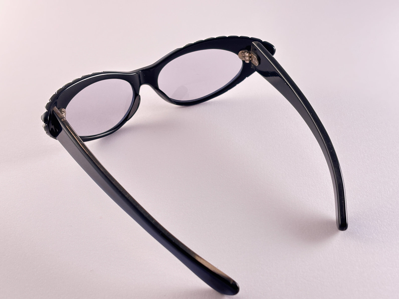 VINTAGE RARE CAT EYE BLUE  MIDCENTURY SUNGLASSES MADE IN FRANCE 1960'S