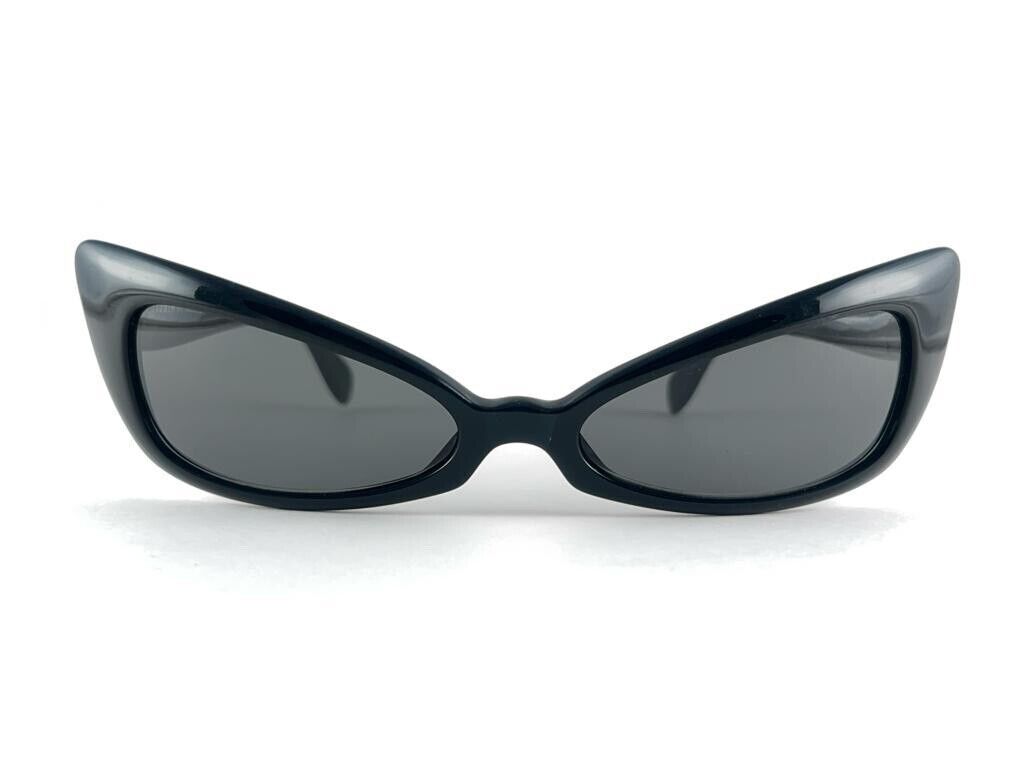 NEW VINTAGE RARE ALAIN MIKLI D308 BLACK CAT EYE FRANCE SUNGLASSES 1990'S