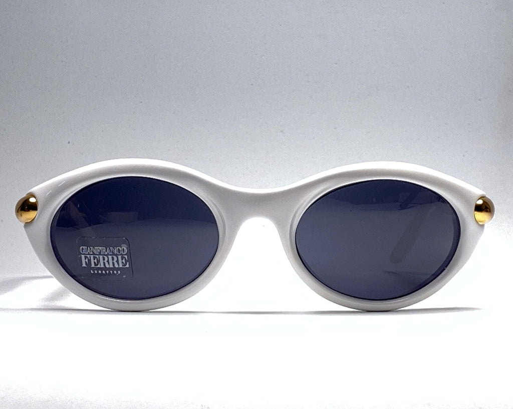 VINTAGE GIANFRANCO FERRE GFF 331 WHITE CAT EYE  MADE IN ITALY SUNGLASSES