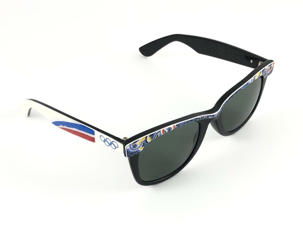 VINTAGE RAY BAN WAYFARER CLASSIC OLYMPIC ALBERTVILLE G15 '92 BL US SUNGLASSES