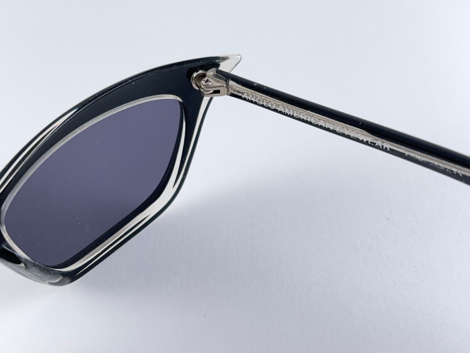 VINTAGE ANGLO AMERICAN EYEWEAR COQUILLE CAT EYE 1980'S SUNGLASSES