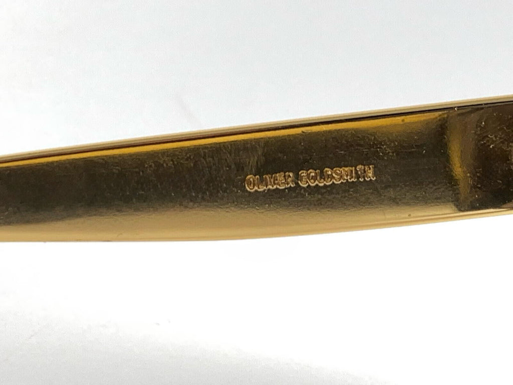 RARE VINTAGE OLIVER GOLDSMITH CAT EYE GOLD ERREBI SIDES 1970 SUNGLASSES