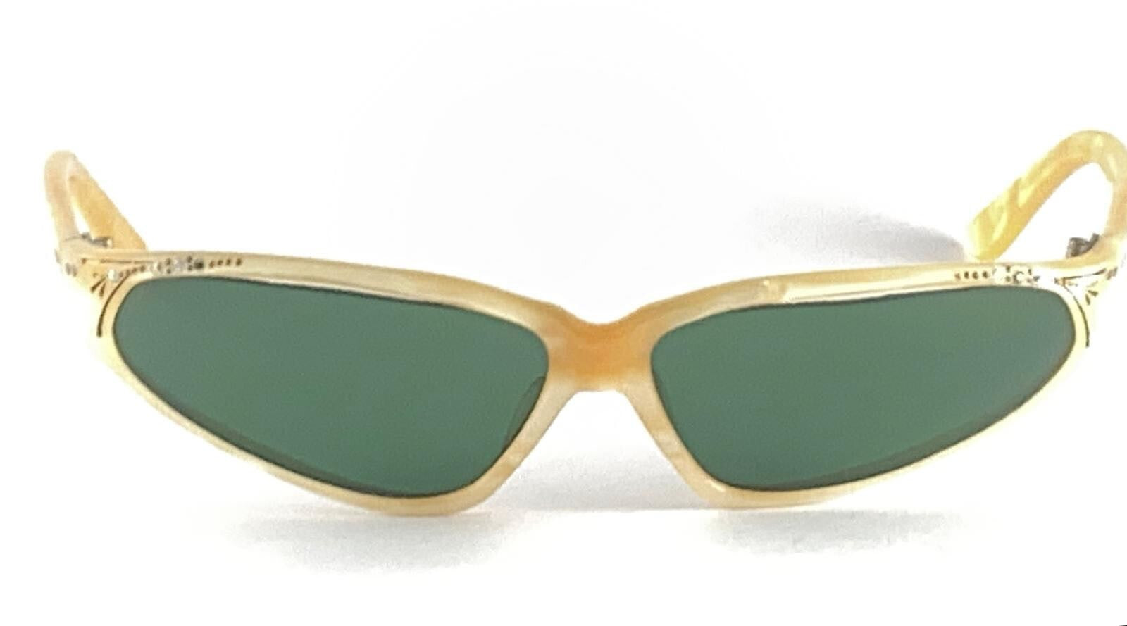 VINTAGE MIDCENTURY CAT EYE RHINESTONES SUNGLASSES 1950 MADE IN FRANCE