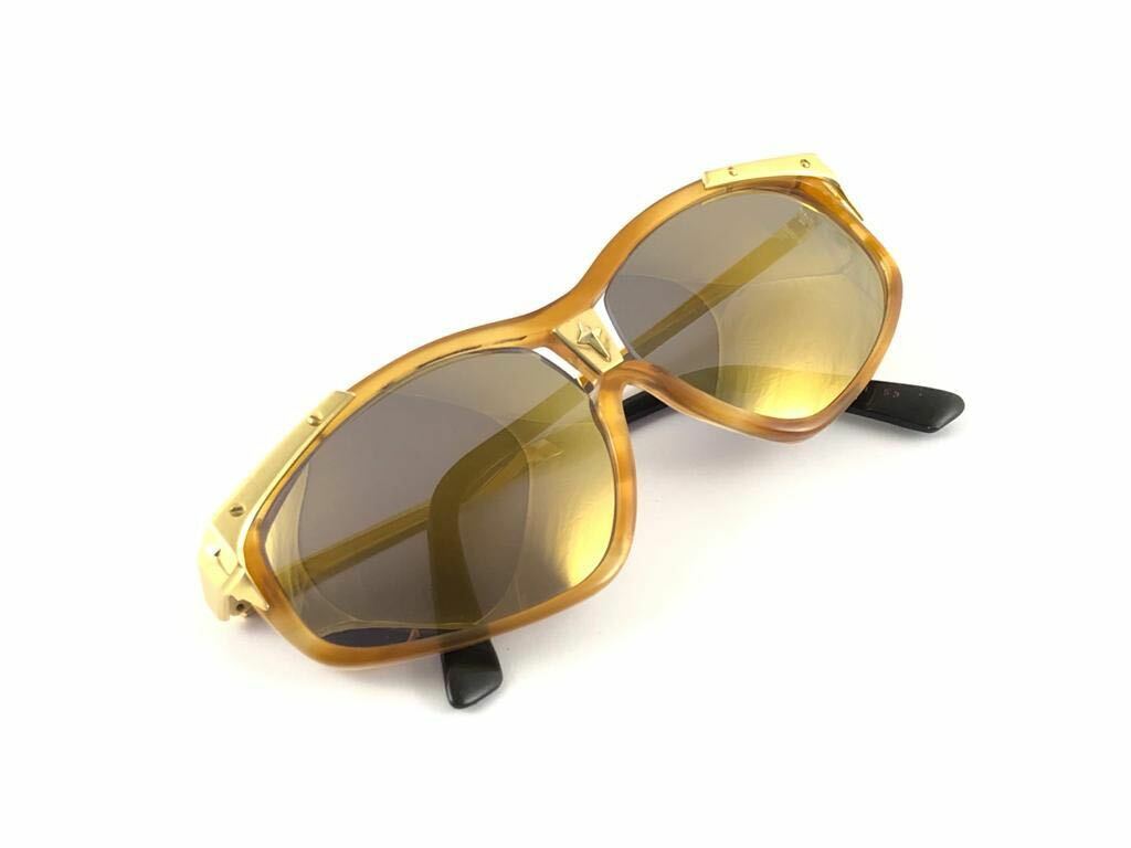 NEW VINTAGE THIERRY MUGLER 25 732 TORTOISE CAT EYE BROWN LENS 1980'S SUNGLASSES
