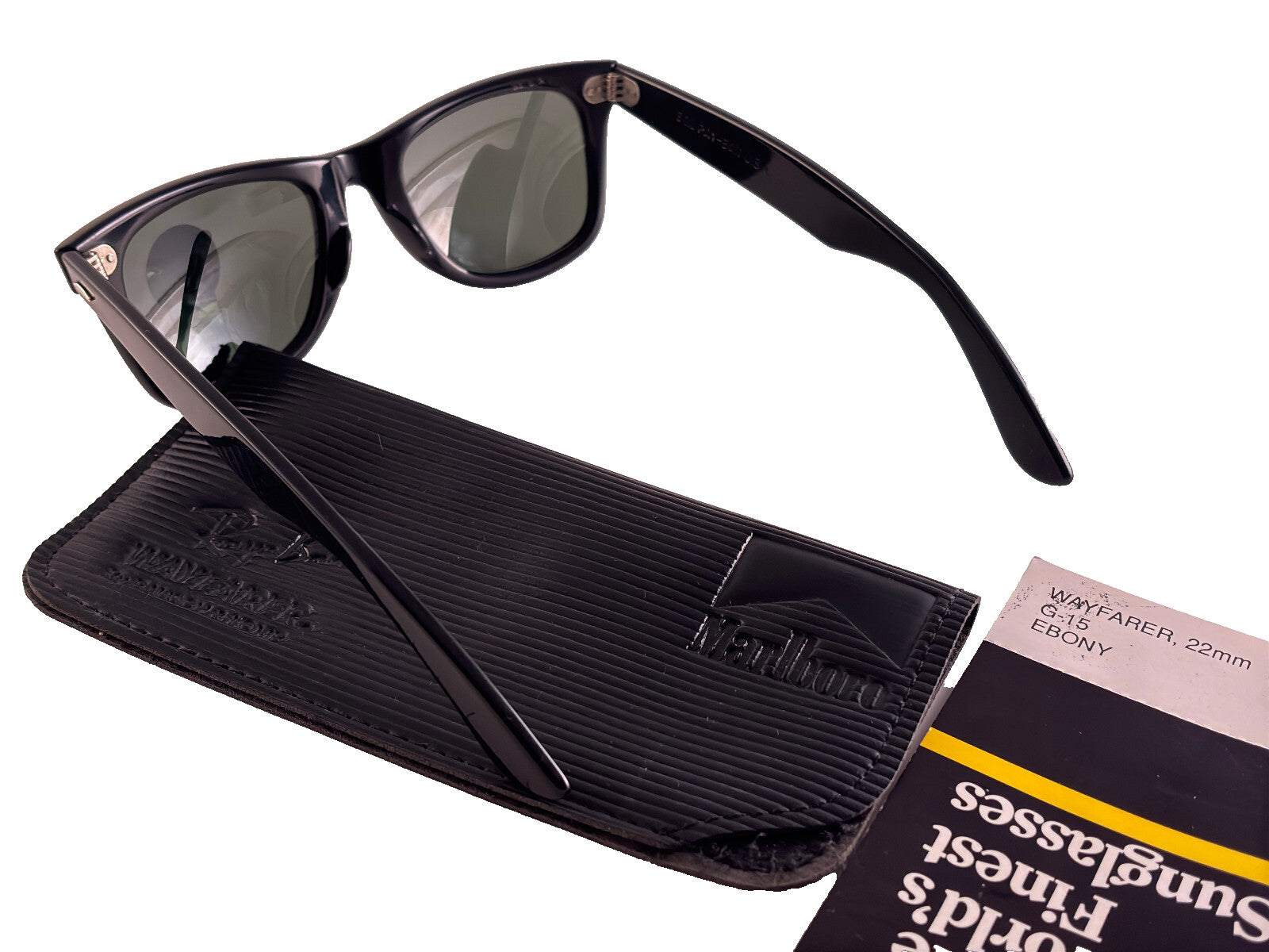 VINTAGE RAY BAN THE WAYFARER MARLBORO EDITION G15 LENS USA 1991 SUNGLASSES