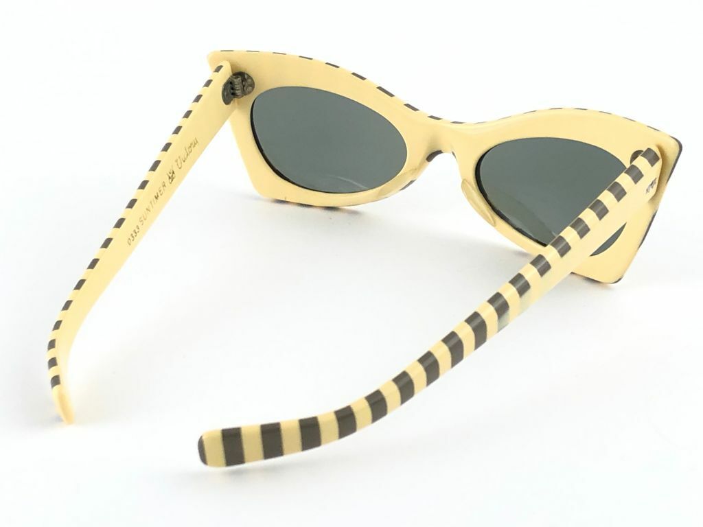 VINTAGE SUNTIMER VICTORY MID CENTURY CAT EYE 1960'S SUNGLASSES FRANCE