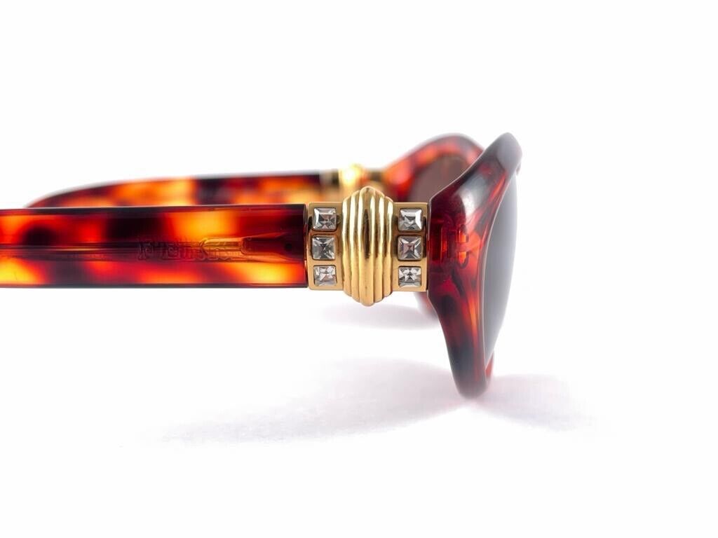 NEW VINTAGE GIANFRANCO FERRÉ GFF 378/S CAT EYE TORTOISE 90'S ITALY SUNGLASSES