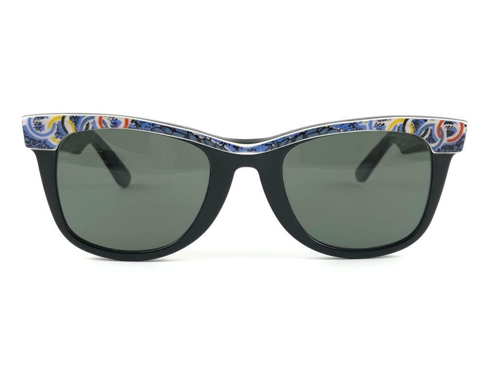 VINTAGE RAY BAN WAYFARER CLASSIC OLYMPIC ALBERTVILLE G15 '92 BL US SUNGLASSES