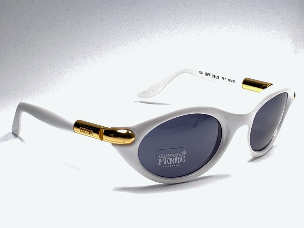 VINTAGE GIANFRANCO FERRE GFF 331 WHITE CAT EYE  MADE IN ITALY SUNGLASSES