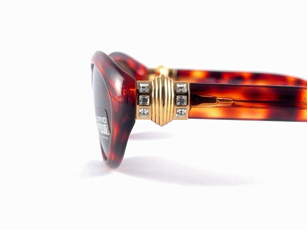 NEW VINTAGE GIANFRANCO FERRÉ GFF 378/S CAT EYE TORTOISE 90'S ITALY SUNGLASSES