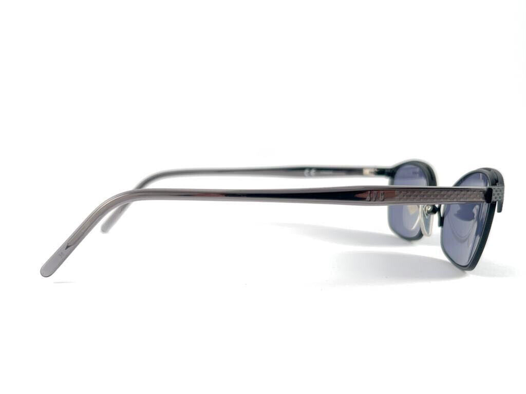 NEW JEAN PAUL GAULTIER SILVER & BLUE CAT EYE  1990'S SUNGLASSES