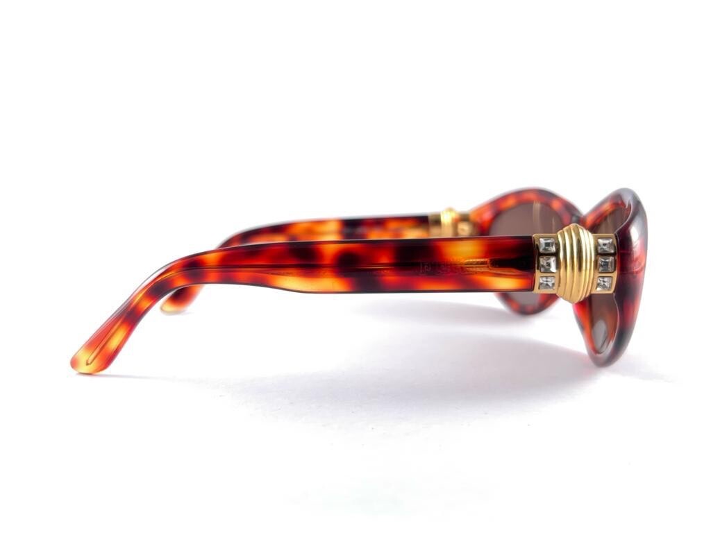 NEW VINTAGE GIANFRANCO FERRÉ GFF 378/S CAT EYE TORTOISE 90'S ITALY SUNGLASSES