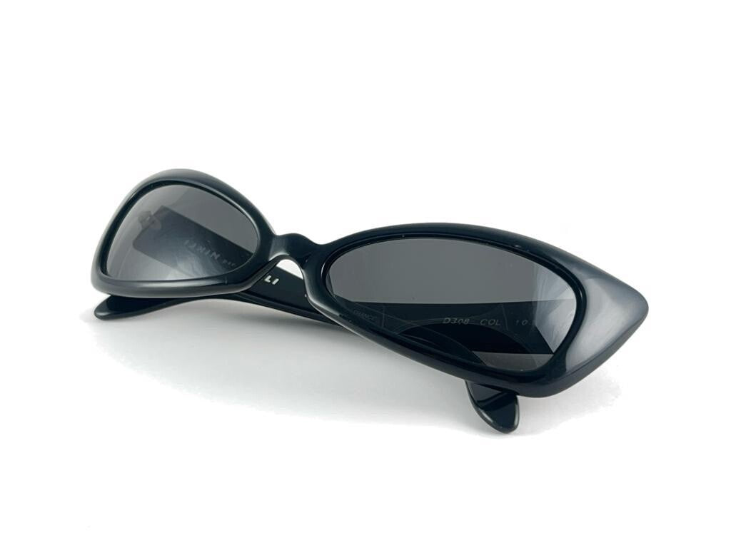 NEW VINTAGE RARE ALAIN MIKLI D308 BLACK CAT EYE FRANCE SUNGLASSES 1990'S