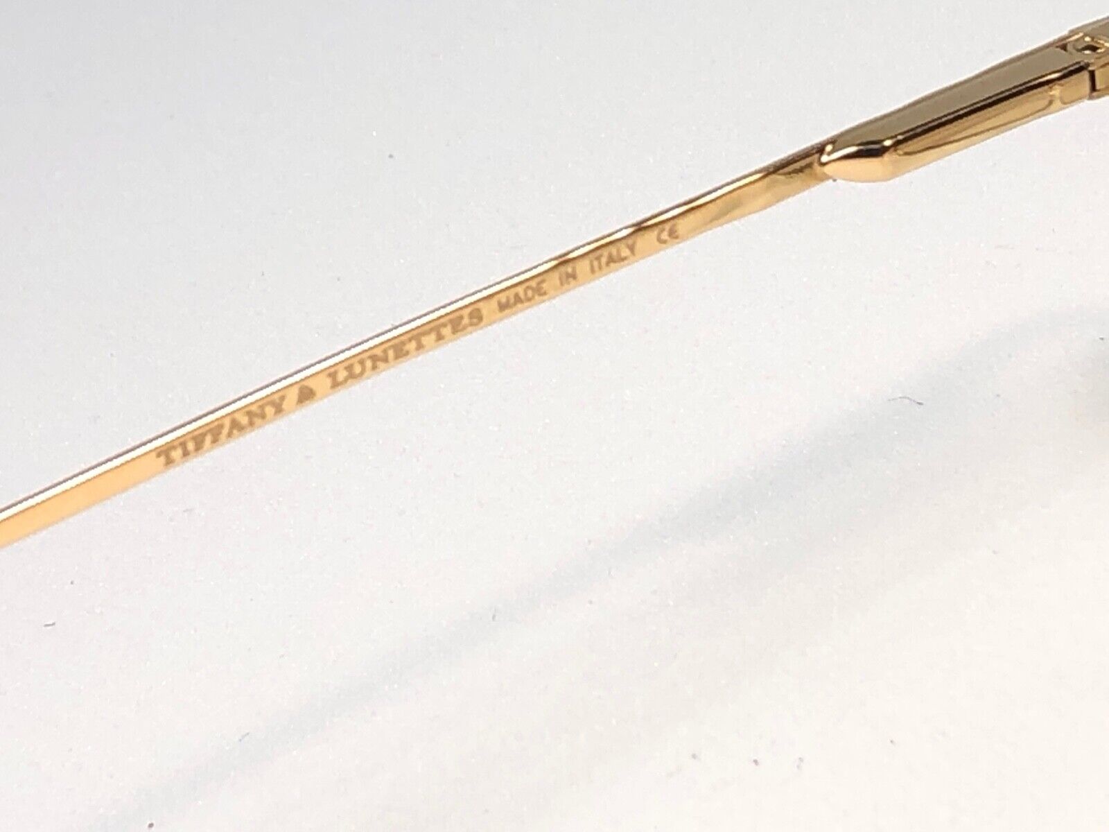 NEW VINTAGE TIFFANY T619 CAT EYE GOLD  PLATED 1980'S SUNGLASSES