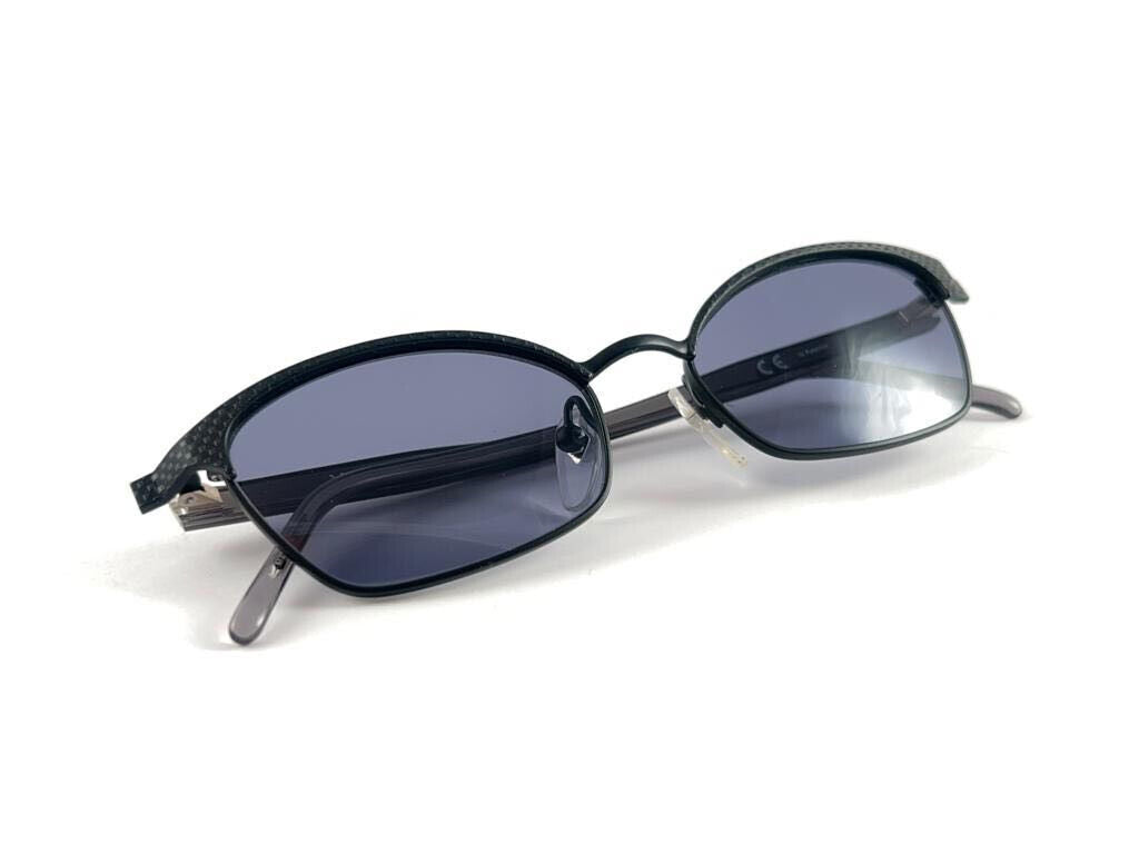 NEW JEAN PAUL GAULTIER SILVER & BLUE CAT EYE  1990'S SUNGLASSES