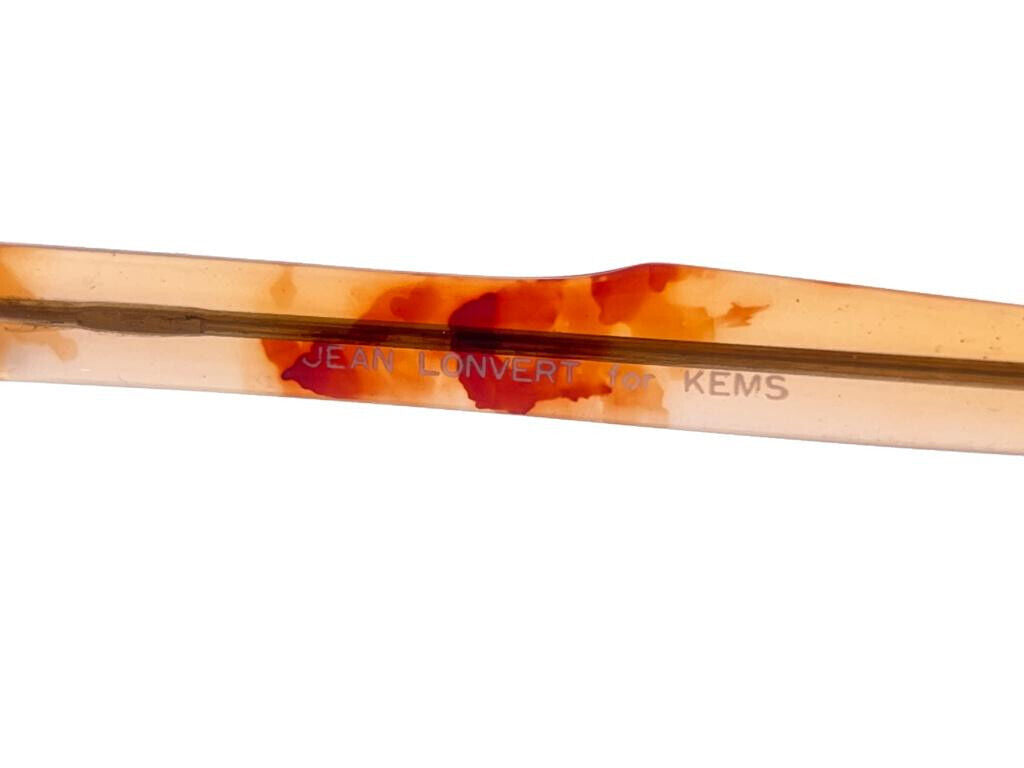 VINTAGE JEAN LONVERT FOR KEMS CAT EYE STYLE  SHELL EMBELLISHED 1980'S SUNGLASSES