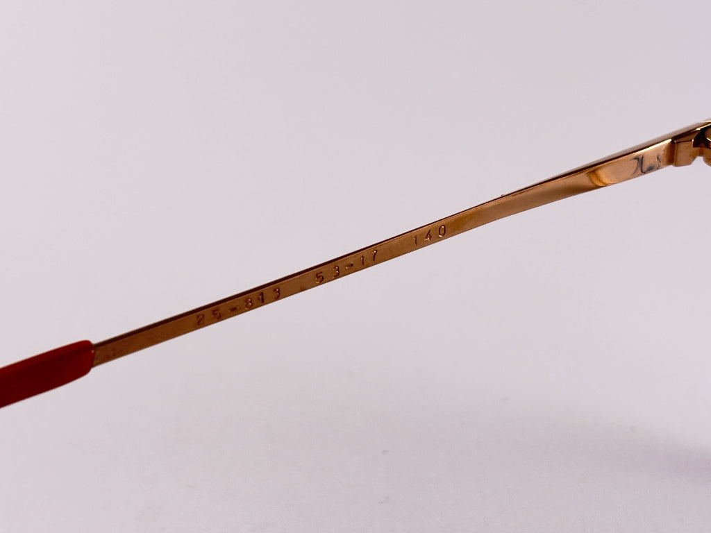 NEW VINTAGE THIERRY MUGLER CAT EYE 25813 GOLD 1980'S  SUNGLASSES