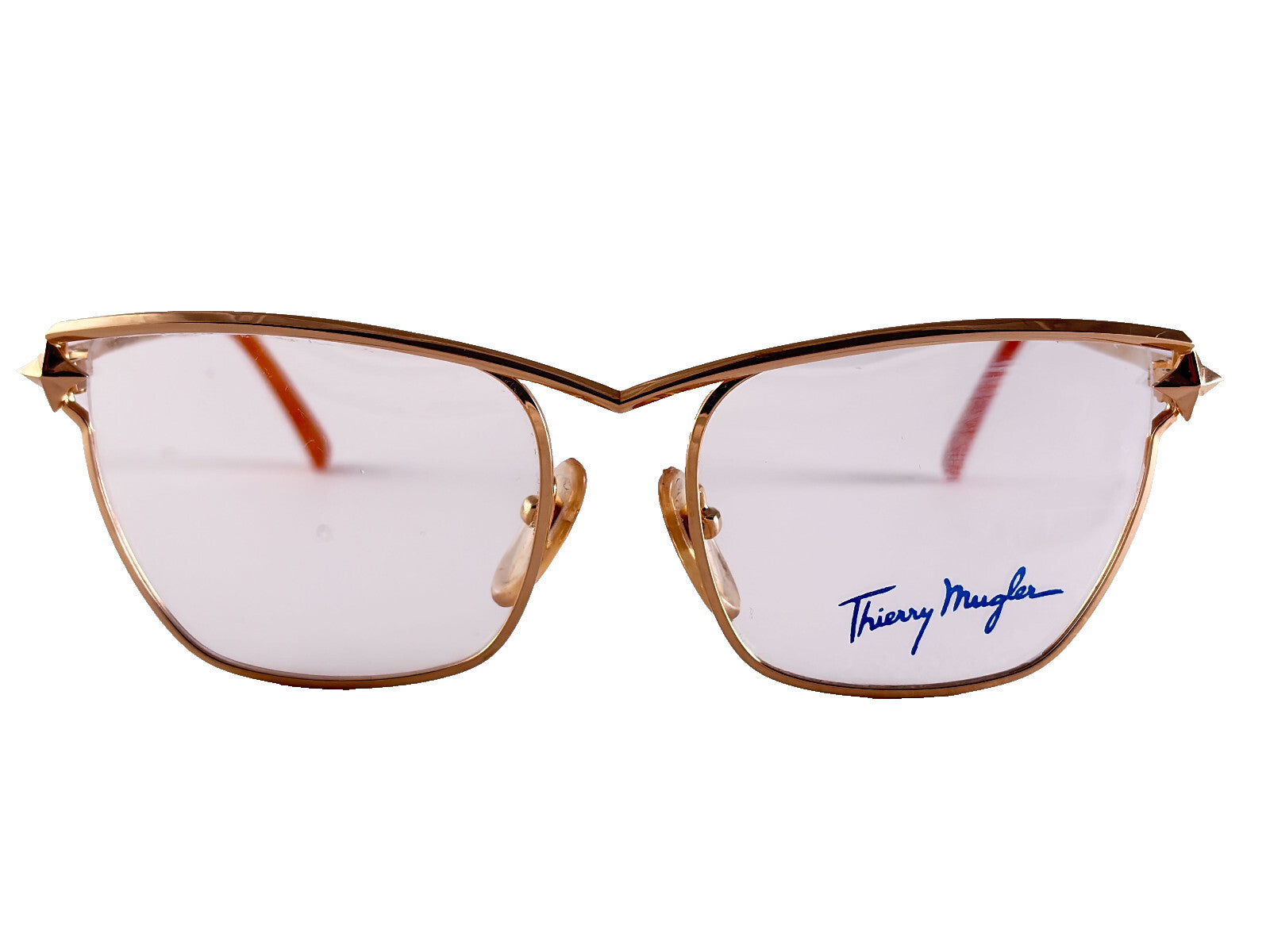 NEW VINTAGE THIERRY MUGLER CAT EYE 25813 GOLD 1980'S  SUNGLASSES