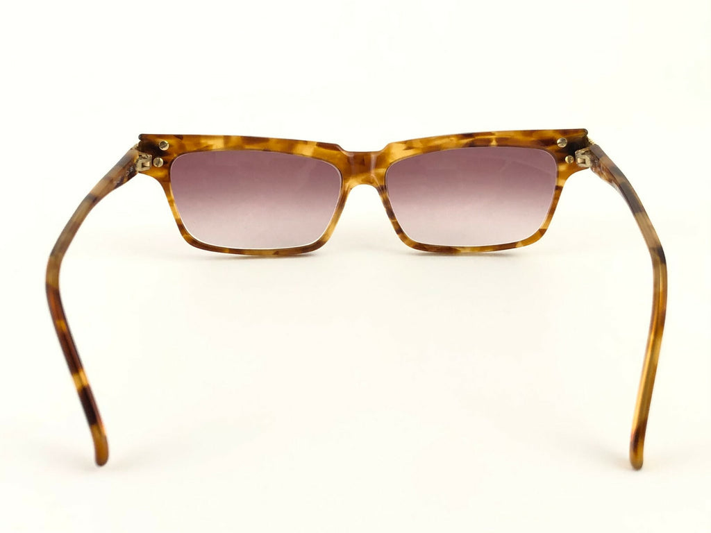 NEW VINTAGE THIERRY MUGLER TORTOISE  CAT EYE BROWN LENSES 1980'S SUNGLASSES
