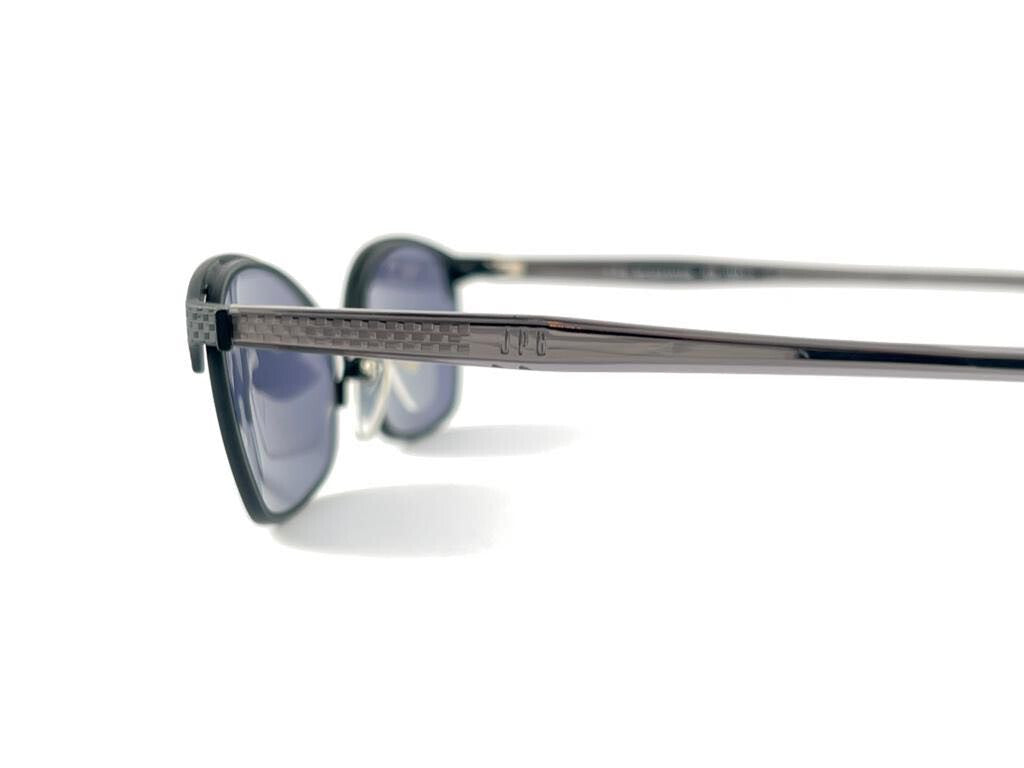 NEW JEAN PAUL GAULTIER SILVER & BLUE CAT EYE  1990'S SUNGLASSES