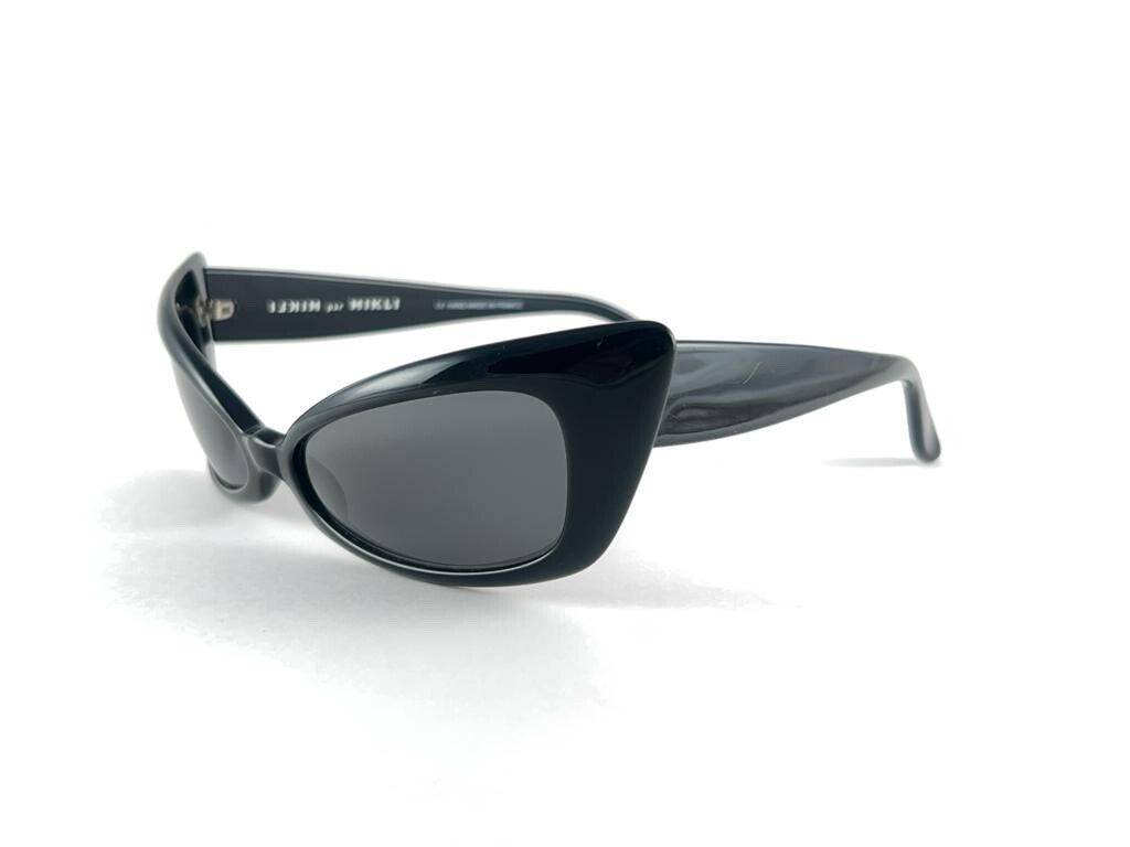NEW VINTAGE RARE ALAIN MIKLI D308 BLACK CAT EYE FRANCE SUNGLASSES 1990'S