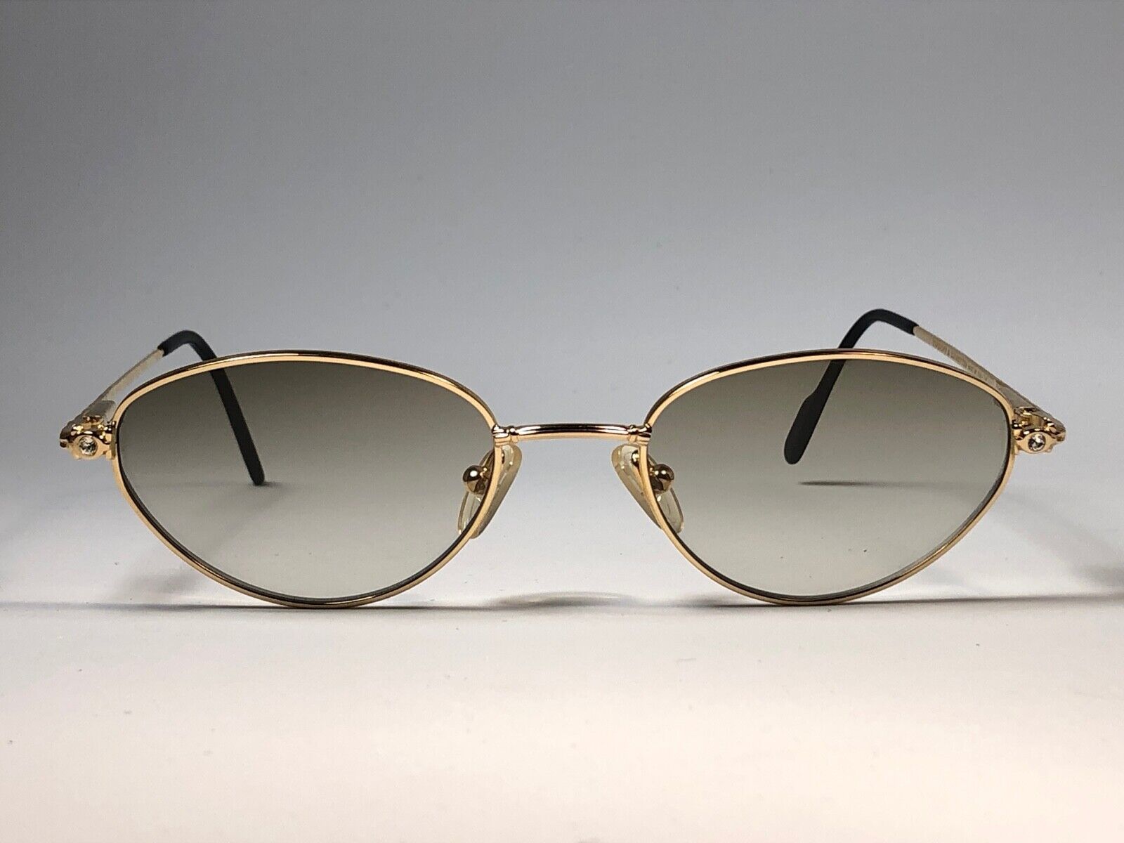 NEW VINTAGE TIFFANY T619 CAT EYE GOLD  PLATED 1980'S SUNGLASSES