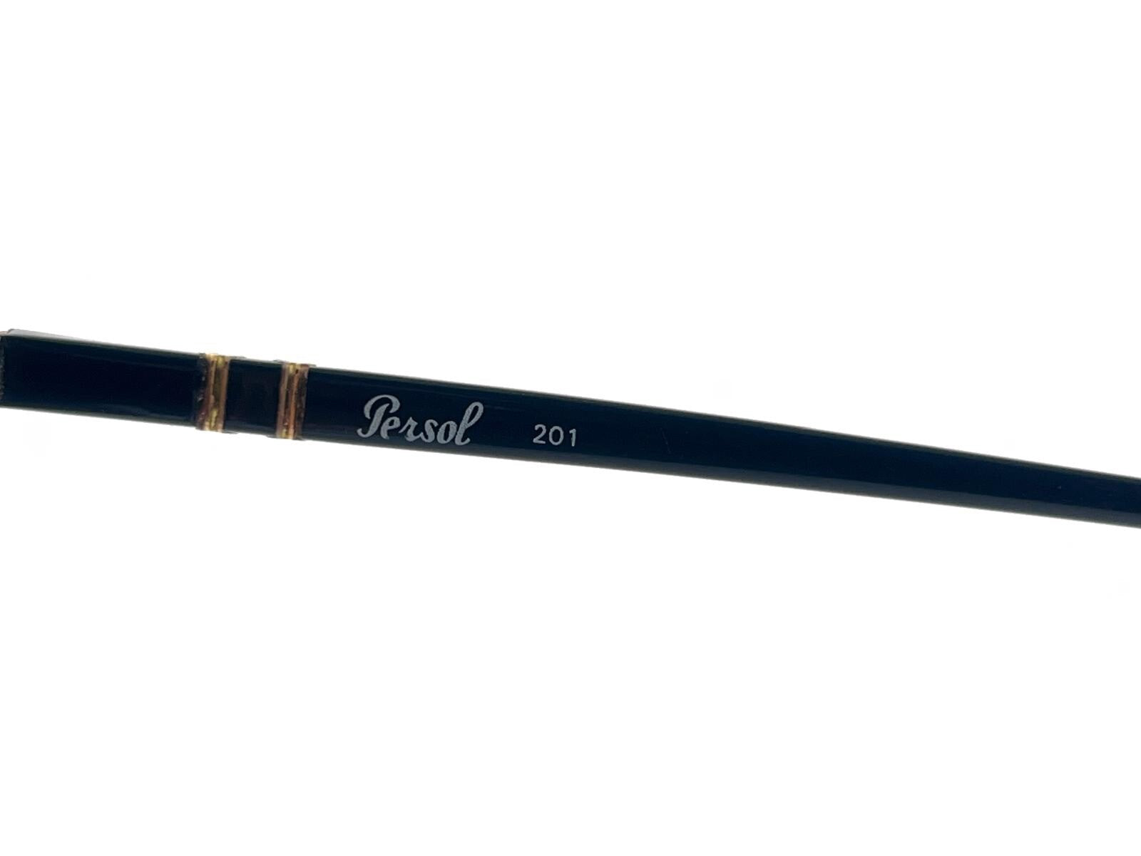 NEW VINTAGE PERSOL BY RATTI CAT EYE BLACK FRAME SUNGLASSES 1960'S MADE IN ITALY