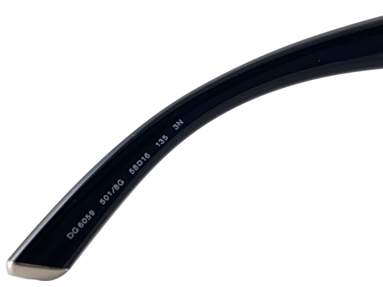 VINTAGE DOLCE & GABBANA DG 6059 CAT EYE BLACK FRAME SUNGLASSES ITALY Y2K