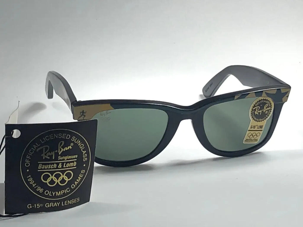 NEW VINTAGE RAY BAN OLYMPICS ATLANTA 1996 WAYFARER G15 LENSES USA B&L SUNGLASSES