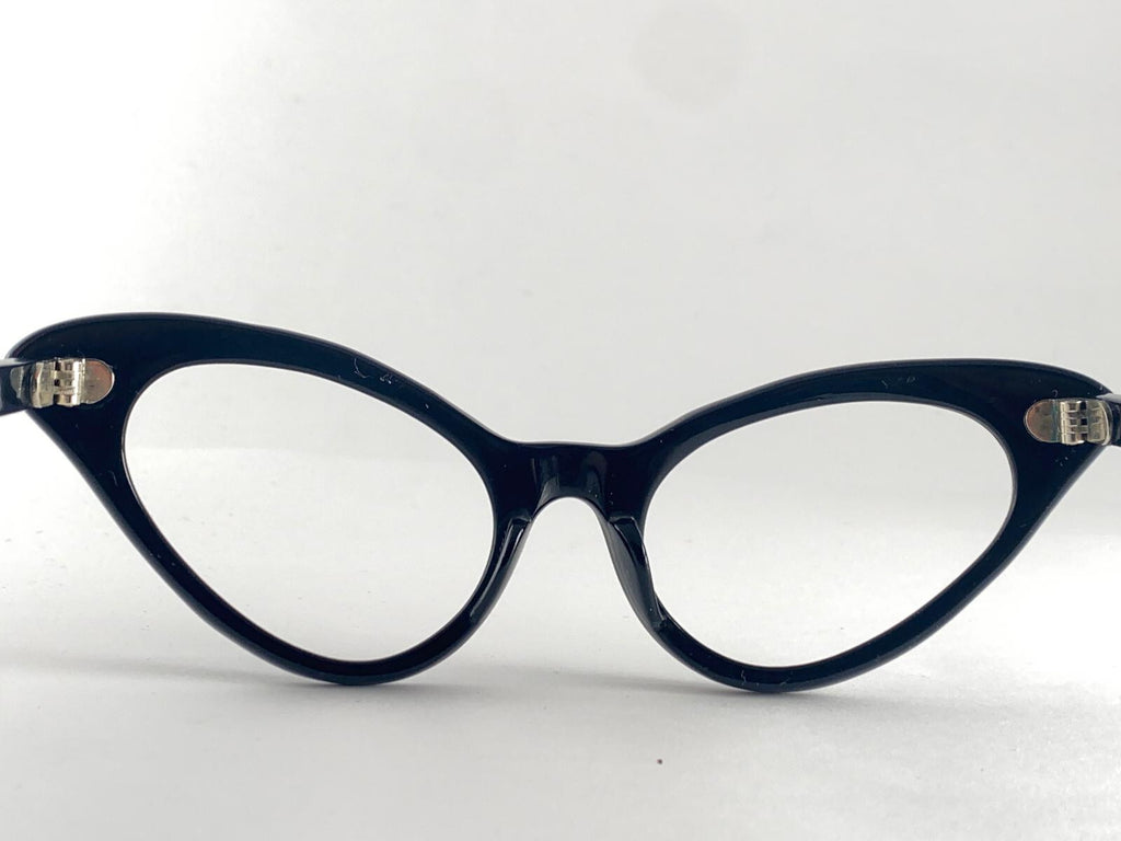 VINTAGE " PASCO " MIDCENTURY CAT EYE RHINESTONES SUNGLASSES 1950 MADE IN FRANCE