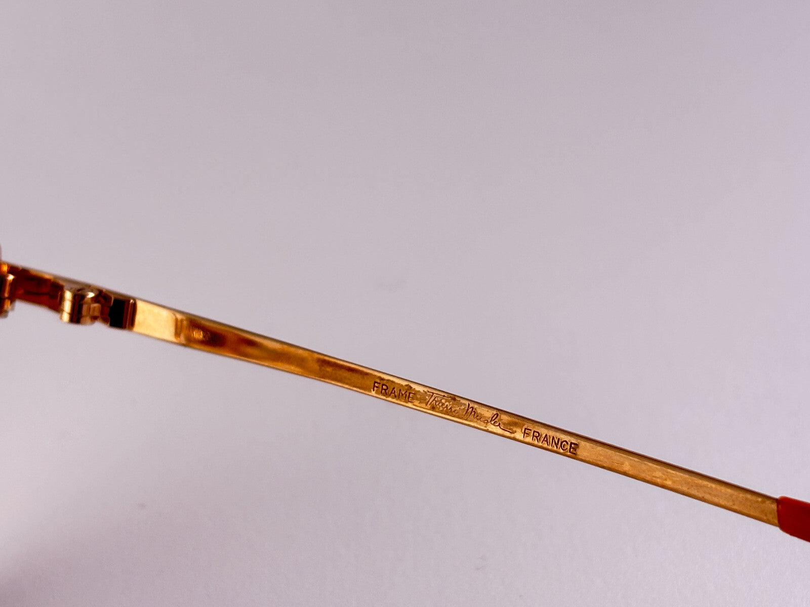 NEW VINTAGE THIERRY MUGLER CAT EYE 25813 GOLD 1980'S  SUNGLASSES